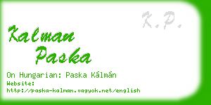 kalman paska business card