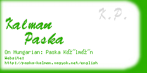 kalman paska business card